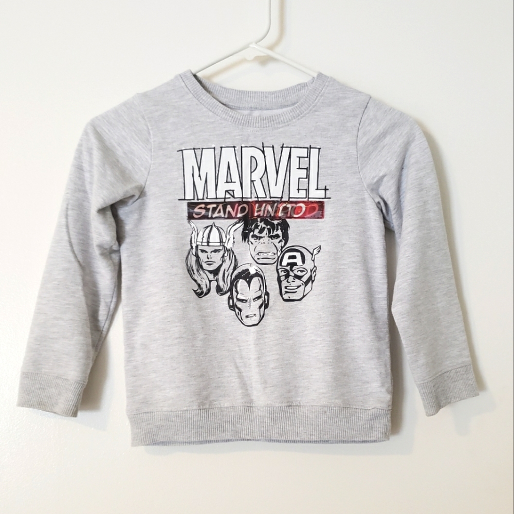 Marvel Light Grey Kid's Sweatshirt Size 7